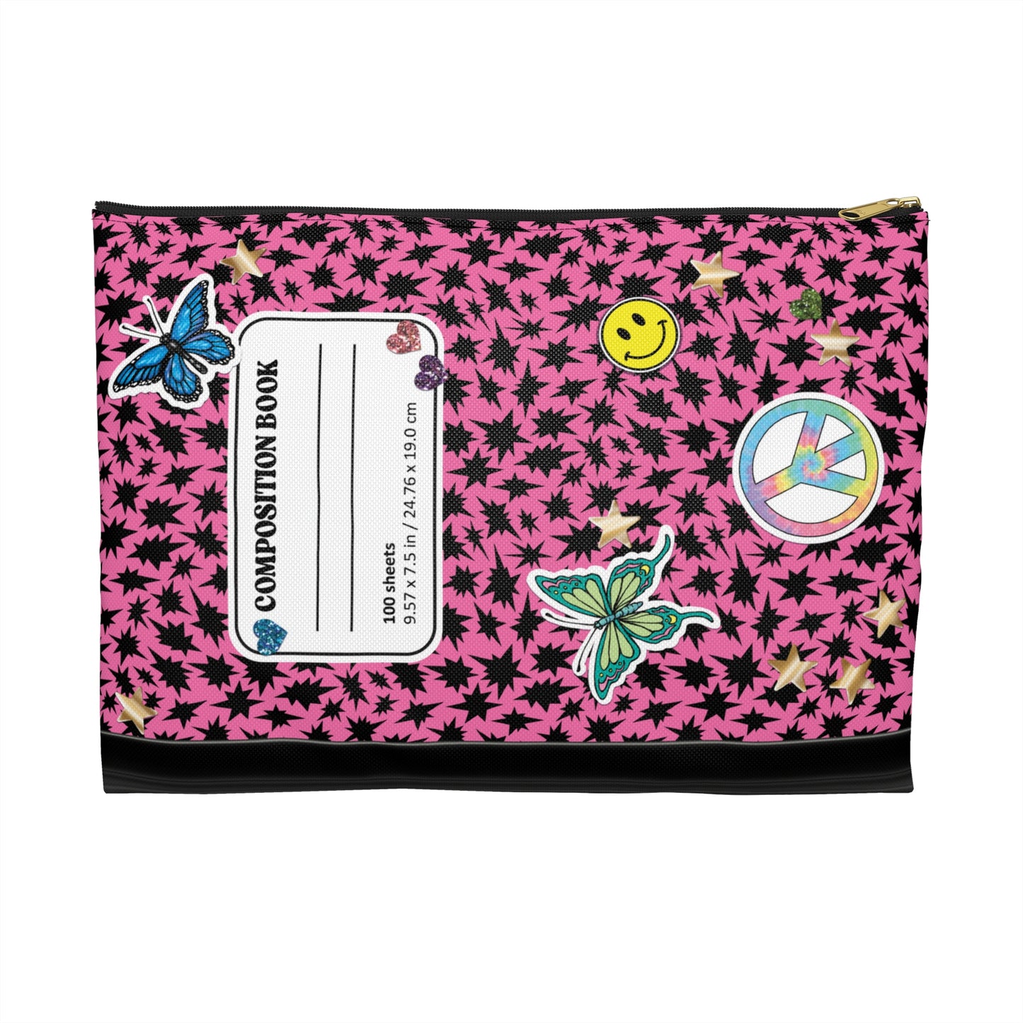 Pink 90s Composition Book Pouch