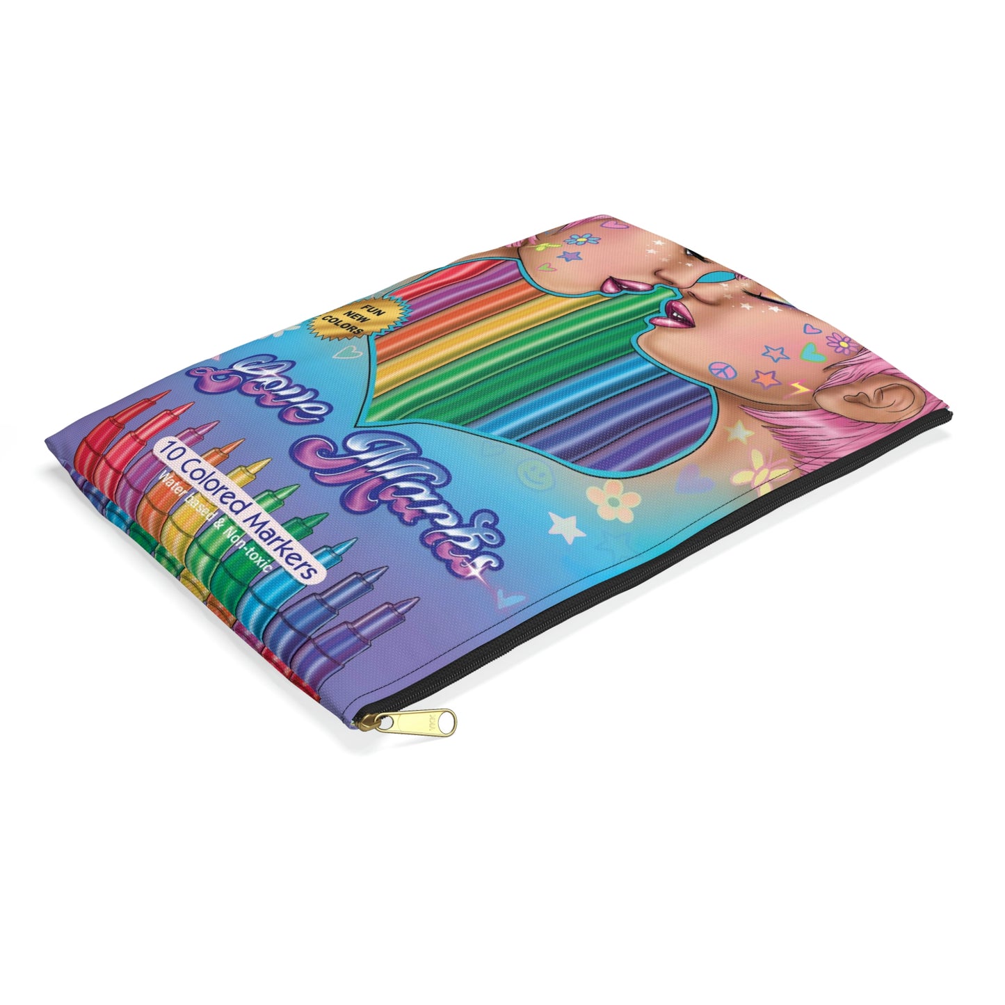Love Marks Marker Pouch in Sky