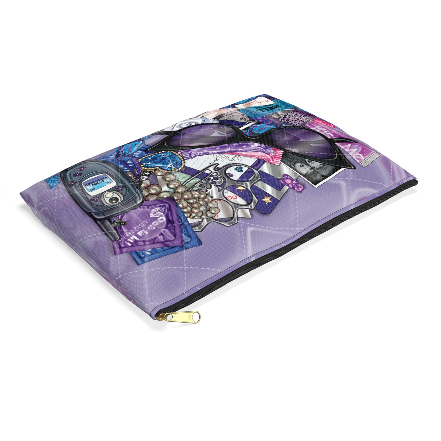 Trompe L'oeil Purple Pouch