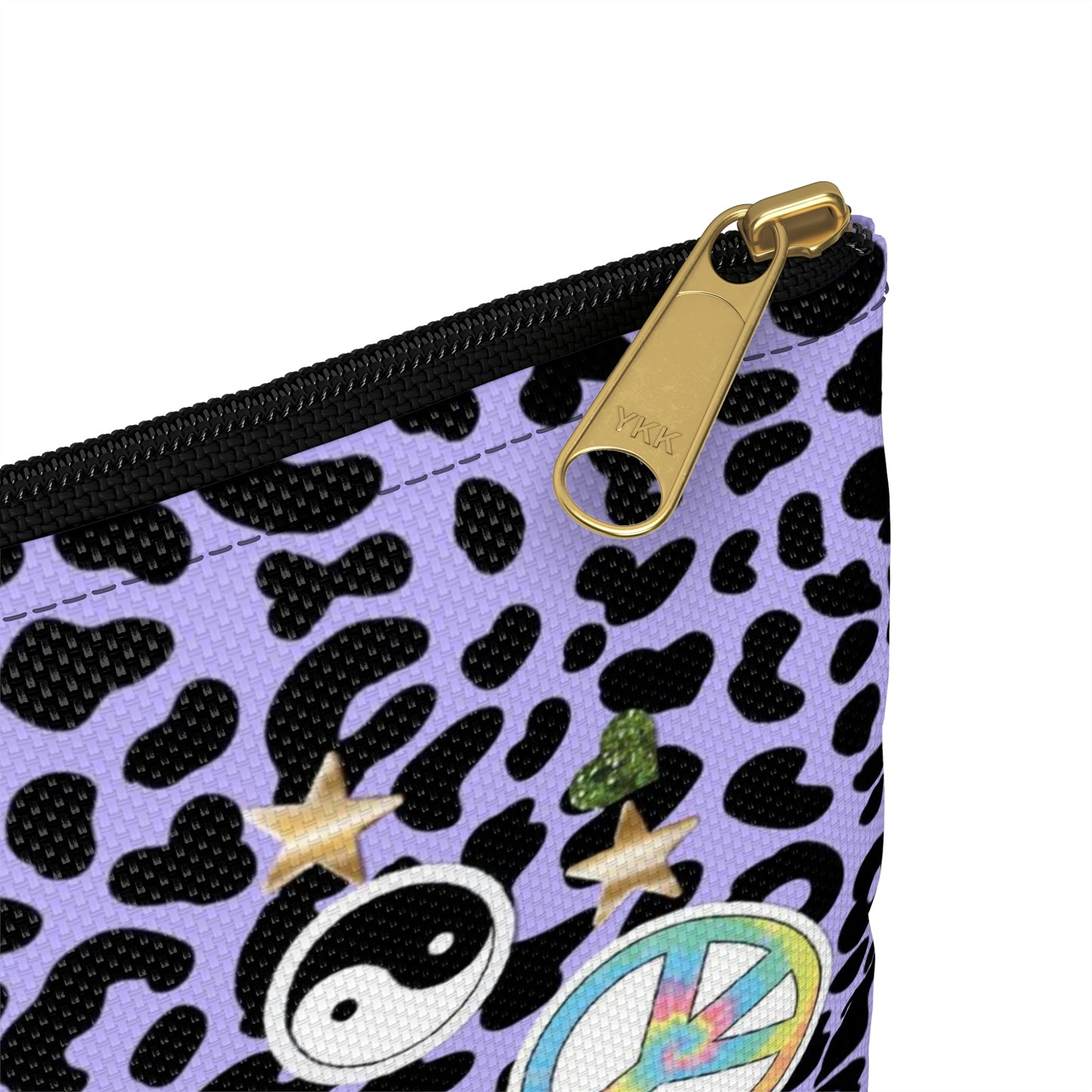 Leopard 90s Composition Book Pouch - Purple