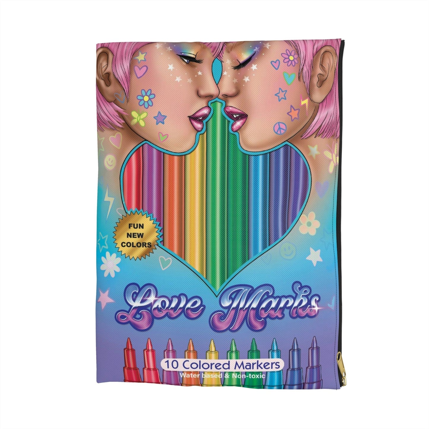 Love Marks Marker Pouch in Sky