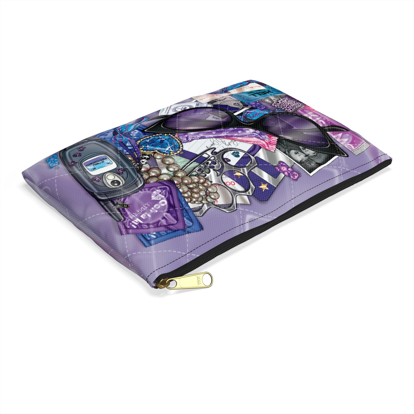 Trompe L'oeil Purple Pouch