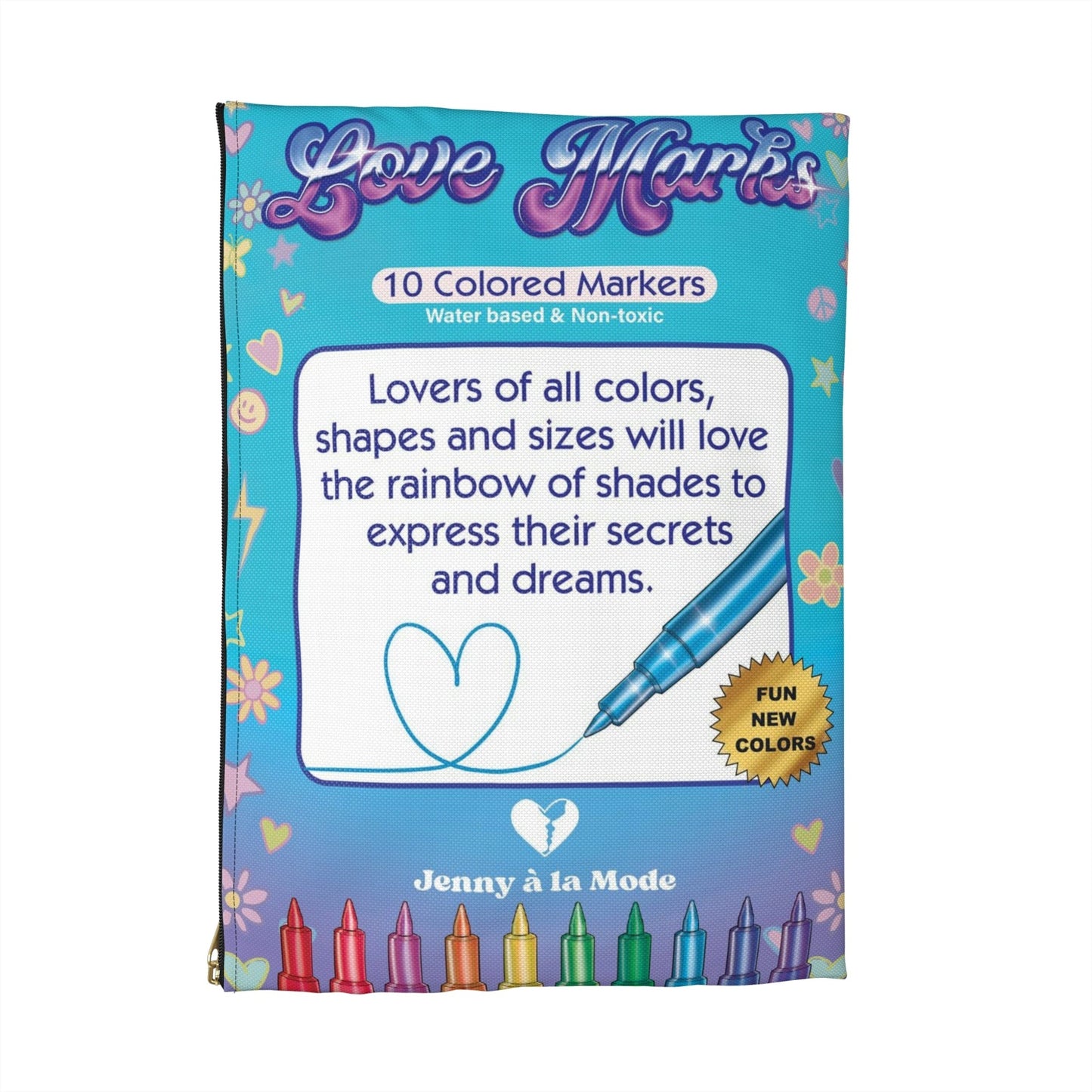 Love Marks Marker Pouch in Sky