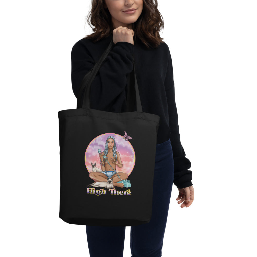 High There Pinup Tote Bag