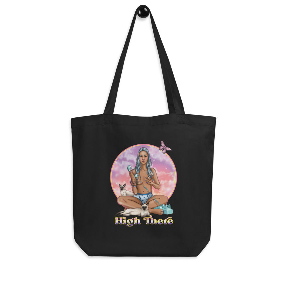 High There Pinup Tote Bag