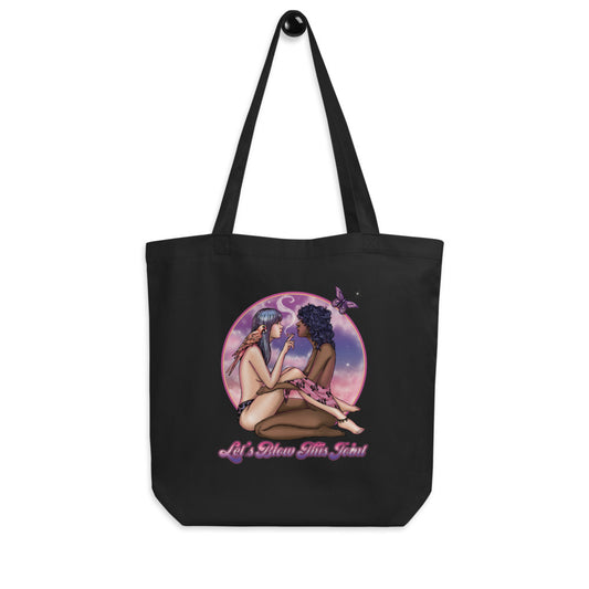 Let's Blow This Joint Pinup Tote Bag