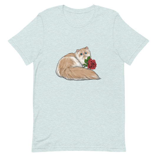Cat and Rose Unisex T-Shirt
