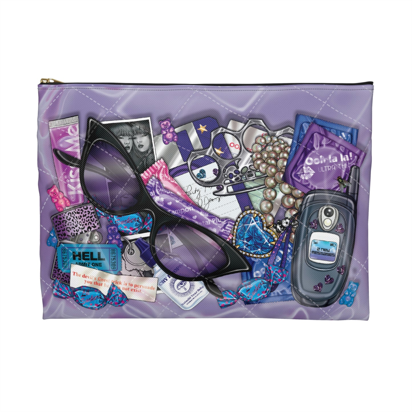 Trompe L'oeil Purple Pouch