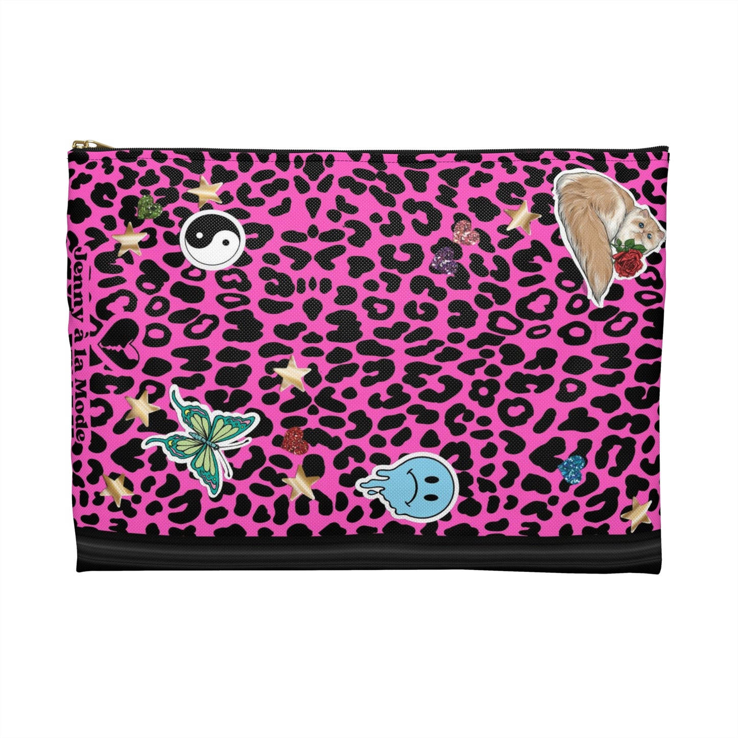 Leopard 90s Composition Book Pouch - Pink