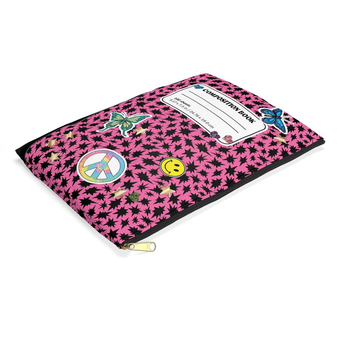 Pink 90s Composition Book Pouch