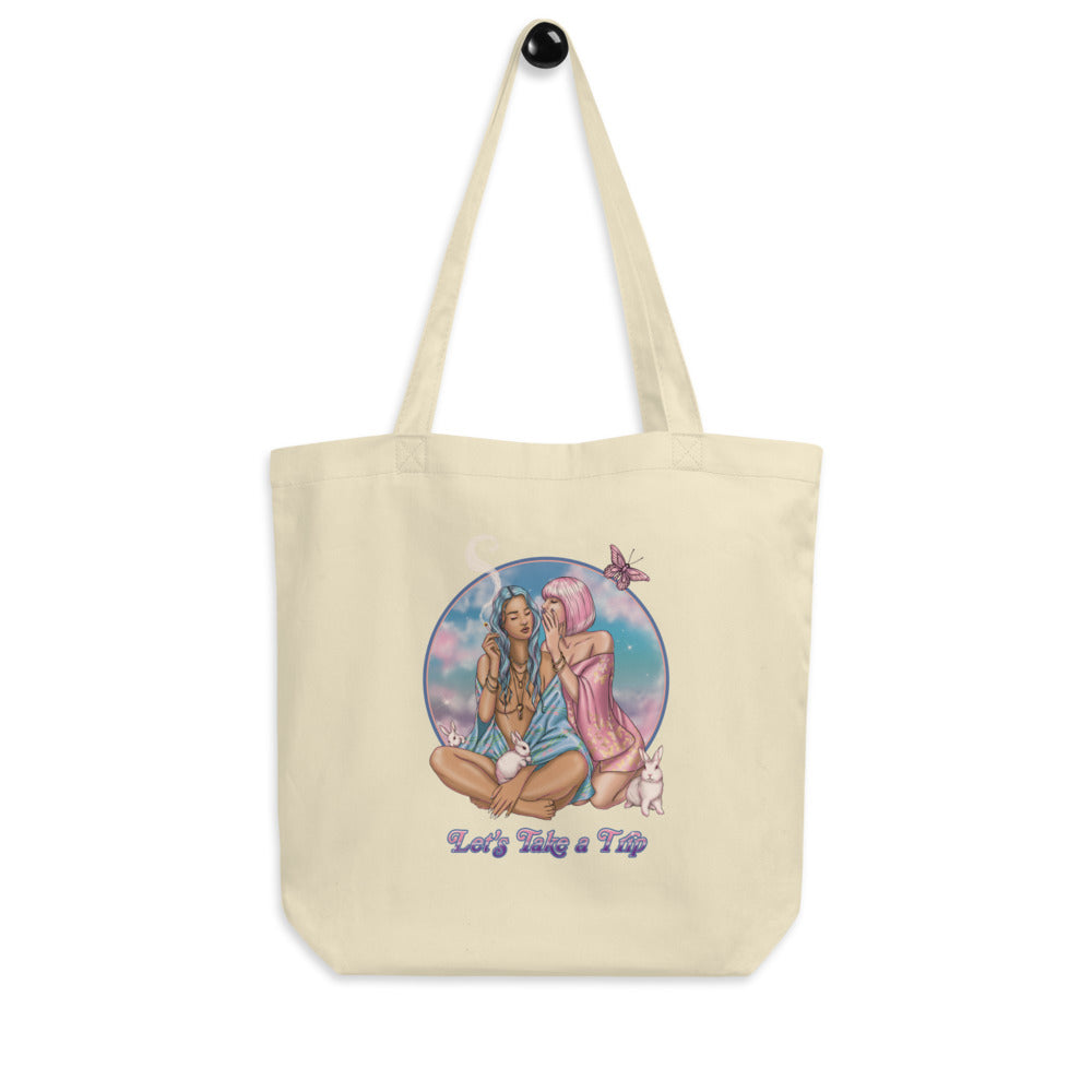 Let's Take a Trip Pinup Tote Bag