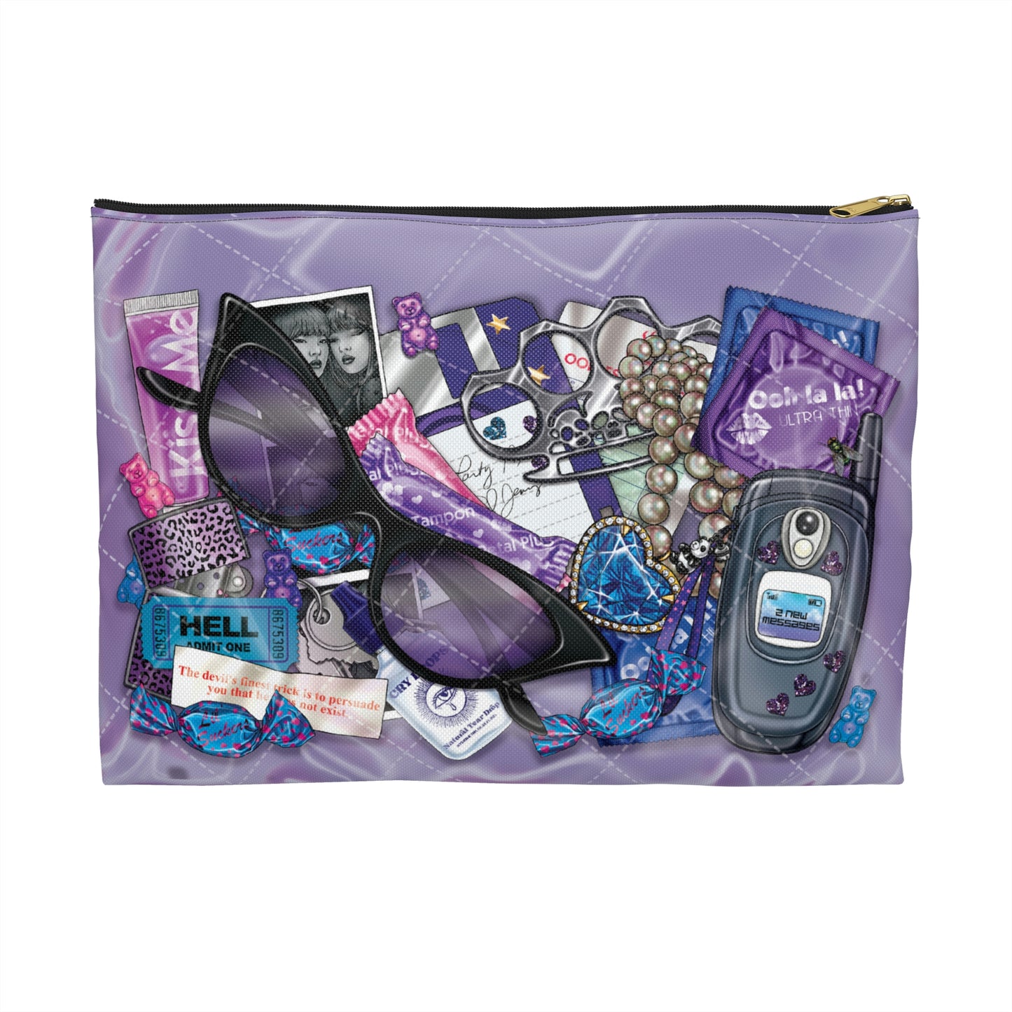 Trompe L'oeil Purple Pouch