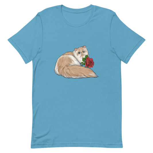 Cat and Rose Unisex T-Shirt