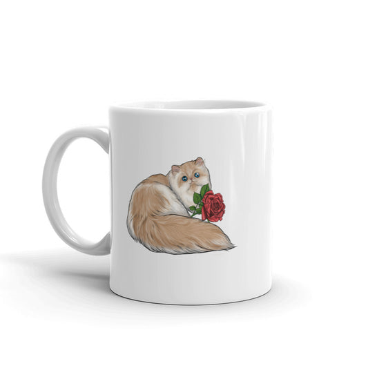Cat x Rose glossy mug