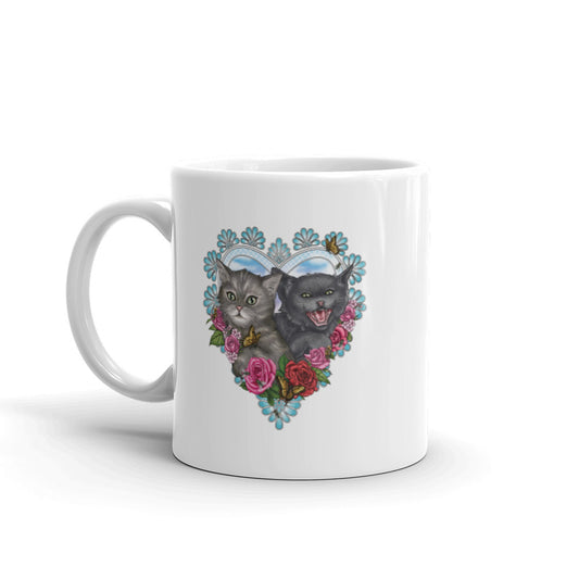 Two Kittens glossy mug